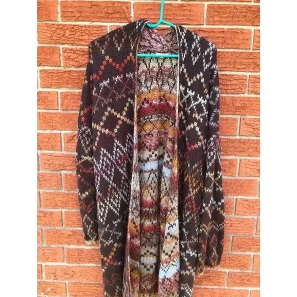 Women's maurices Cardigan One Size Brown Multi - Picture 1 of 2